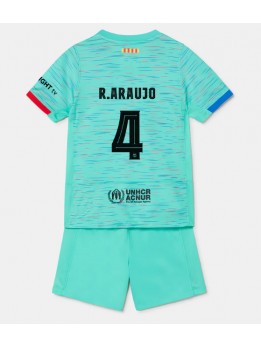 Billige Barcelona Ronald Araujo #4 Tredjedraktsett Barn 2023-24 Kortermet (+ Korte bukser)